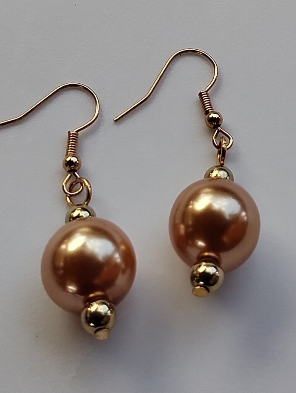 Gold-Tone Pearl Drop Earrings